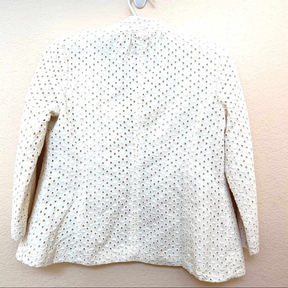 Tabitha Beige Eyelet Ruffle Jacket Blazer Sz 0 - Picture 7 of 8